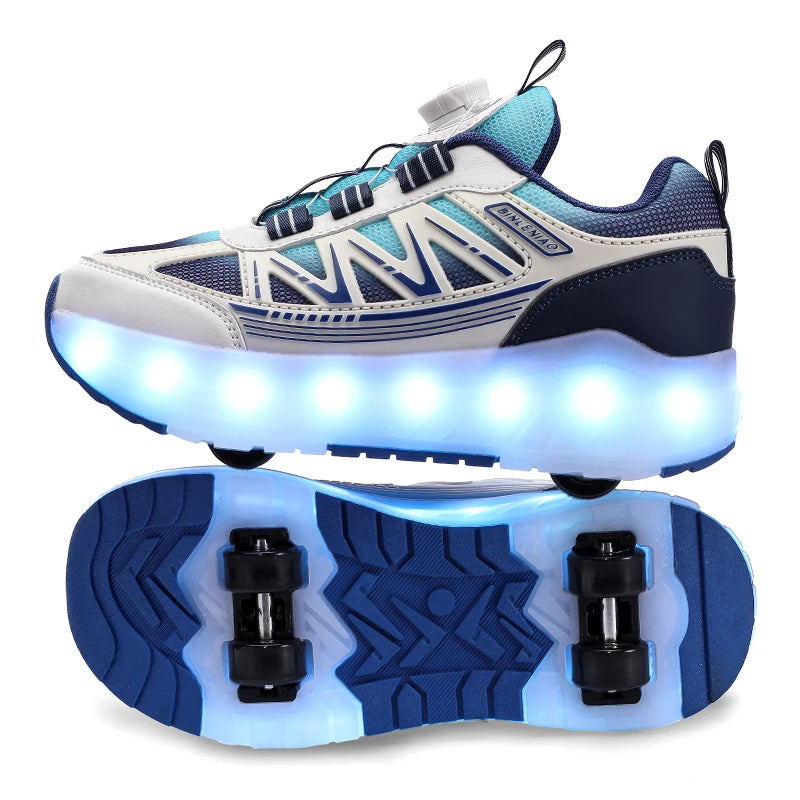 Adjustable LED Inline Roller Shoes for Kids ATHLEXES