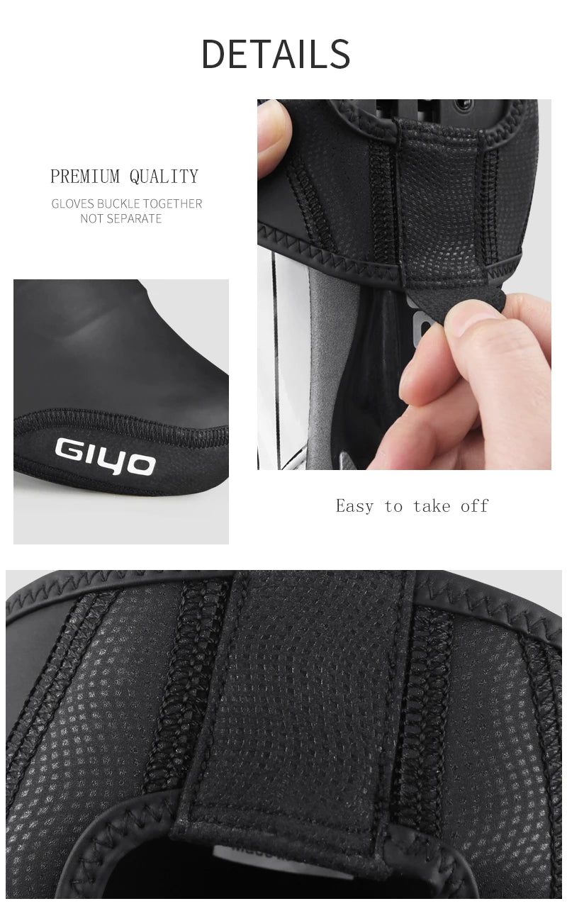 GIYO Windproof Waterproof Fleece Cycling Shoe Covers for All Seasons ATHLEXES