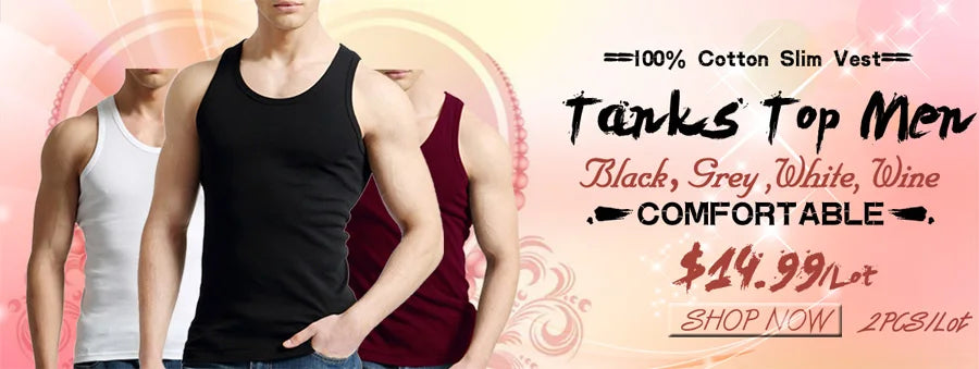 CoolCotton Men's Summer Fitness Tank Tops ATHLEXES