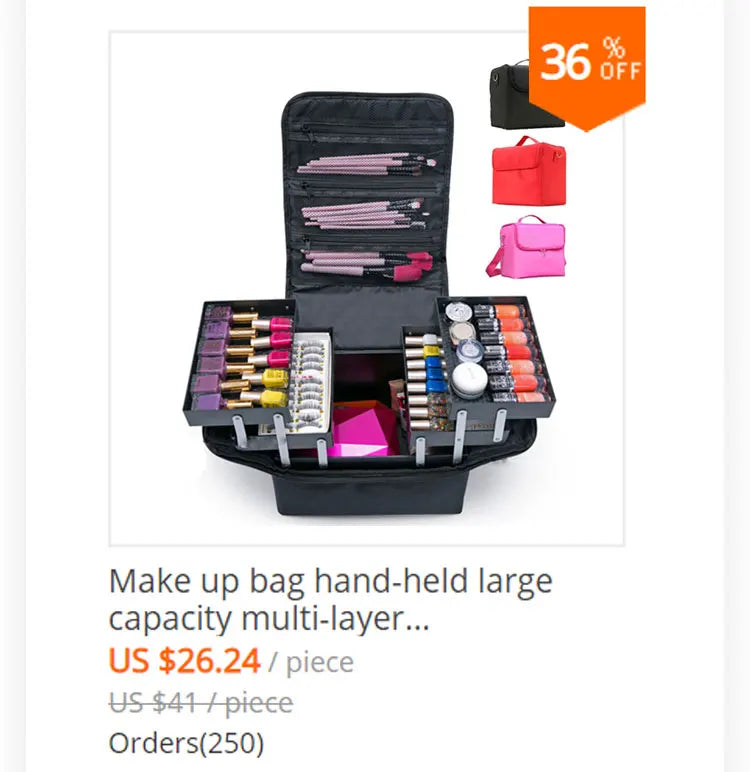 ChicTravel PU Leather Makeup Organizer ATHLEXES