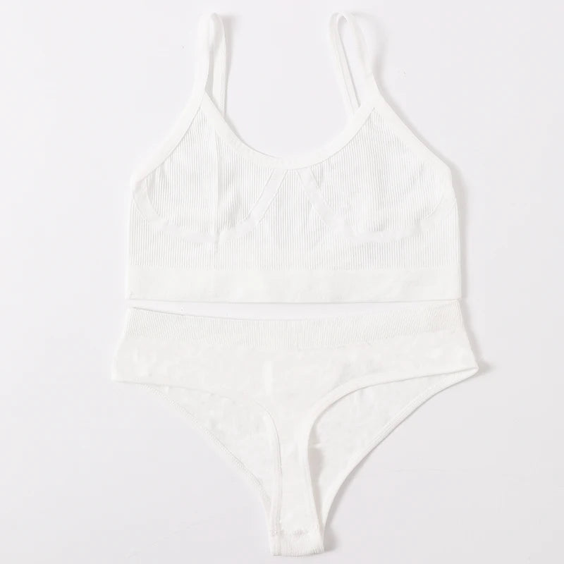 Women Seamless Bras Panties Set Sports Crop Top Briefs ATHLEXES