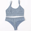 Women Seamless Bras Panties Set Sports Crop Top Briefs ATHLEXES