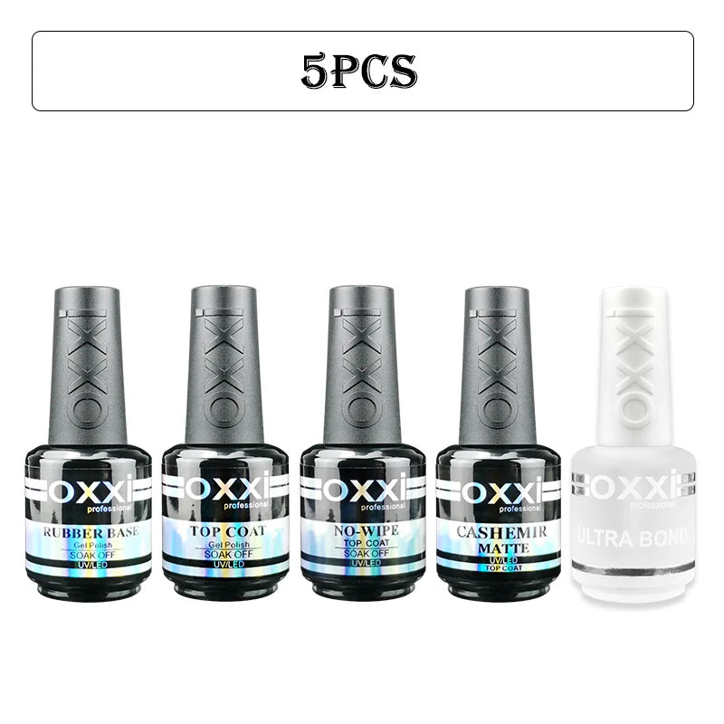 OXXI No Wipe Gel Polish Base and Top Coat Kit ATHLEXES