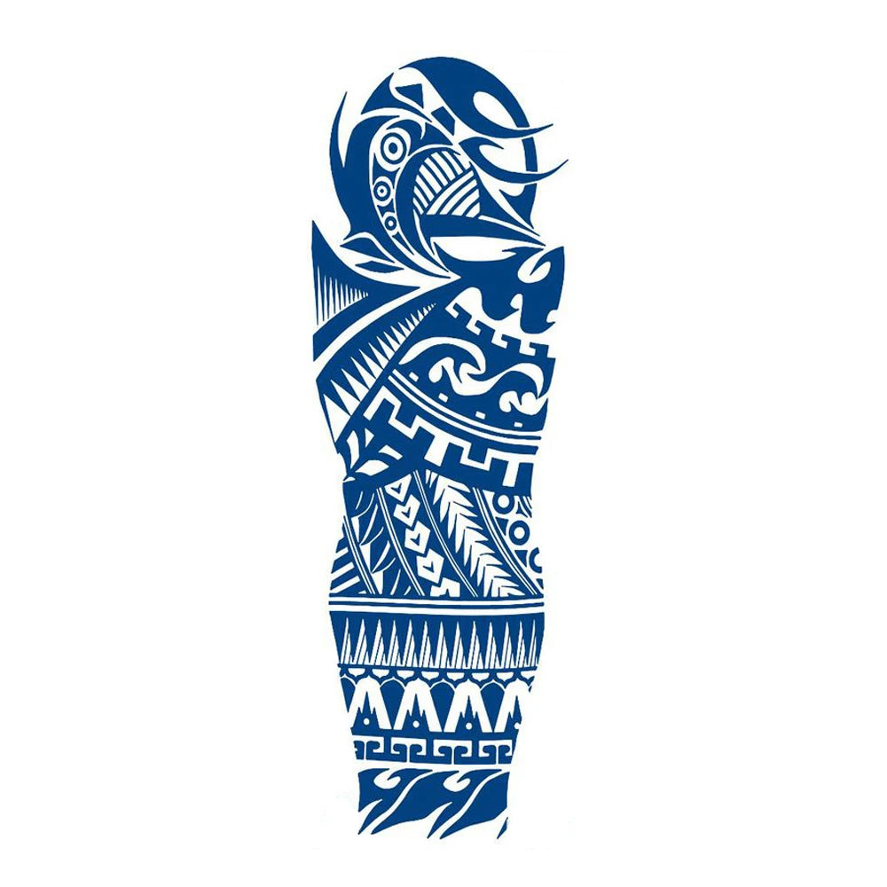 Blue Totem Waterproof Full Arm Tattoo Sleeve ATHLEXES