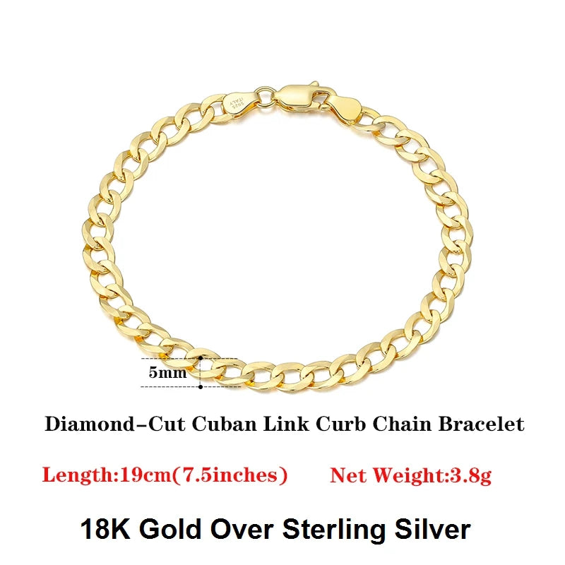 Rinntin 18K Gold Cuban Link Chain Necklace ATHLEXES