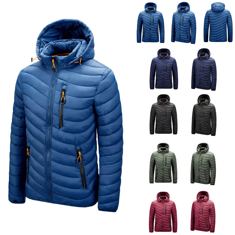 CHAIFENKO Men's Stylish Waterproof Hooded Jacket 2024 ATHLEXES