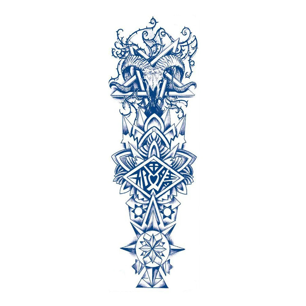 Blue Totem Waterproof Full Arm Tattoo Sleeve ATHLEXES