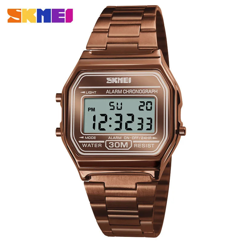 SKMEI Stainless Steel LED Sports Watch ATHLEXES