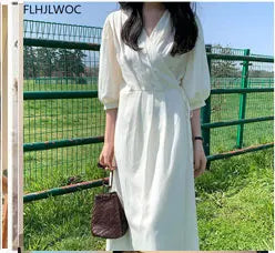 Chic Vintage Cotton Linen A-Line Dress ATHLEXES