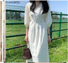 Chic Vintage Cotton Linen A-Line Dress ATHLEXES