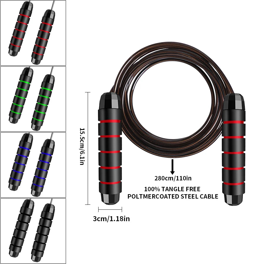 VelocityPro Adjustable Speed Jump Rope Fitness Gear ATHLEXES