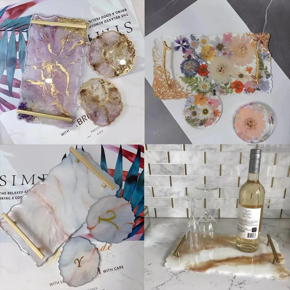 Elegant Epoxy Resin Fruit Tray Holder for Crafts ATHLEXES