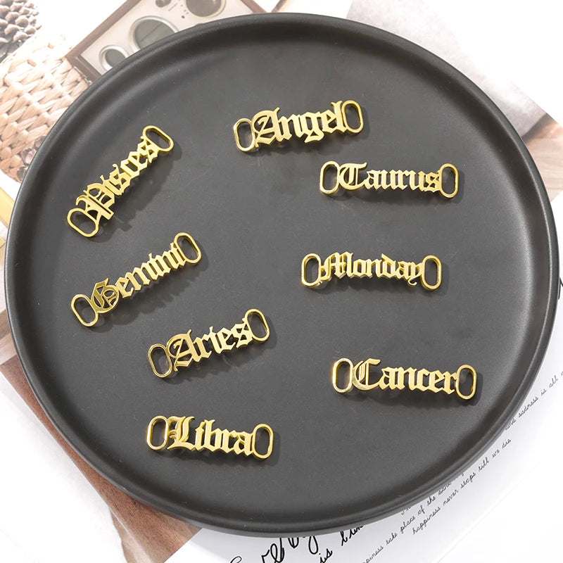 Custom Stainless Steel Name Buckles for Stylish Sneaker Charms ATHLEXES