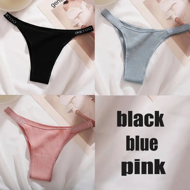 3PCS/Set Cotton Panties Briefs Women Underpants Sexy Lingerie ATHLEXES