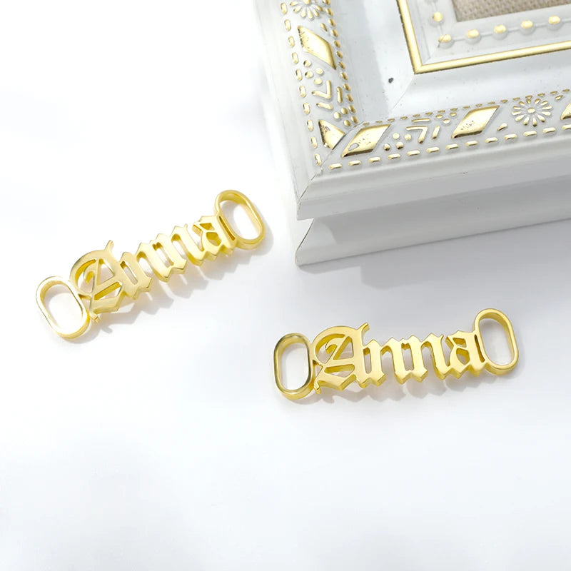 Custom Stainless Steel Name Buckles for Stylish Sneaker Charms ATHLEXES