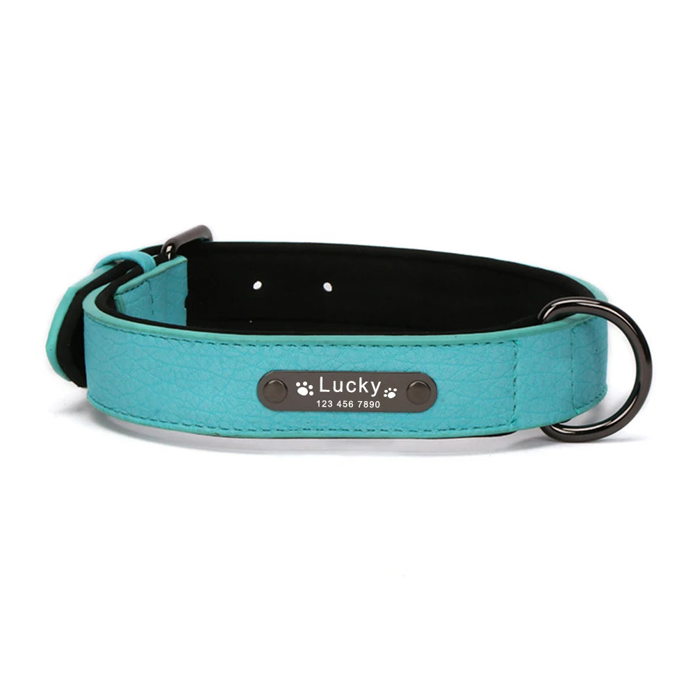 Custom Luxury Personalized Leather Dog Collar ATHLEXES