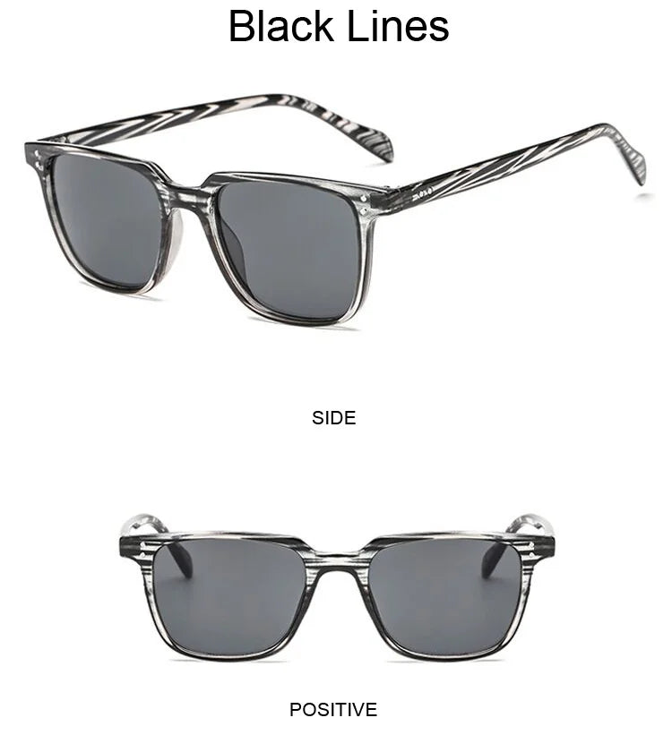 Retro Black Square Sunglasses for Men ATHLEXES