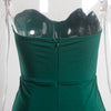 Elegant Strapless Black Maxi Dress with Front Slit ATHLEXES