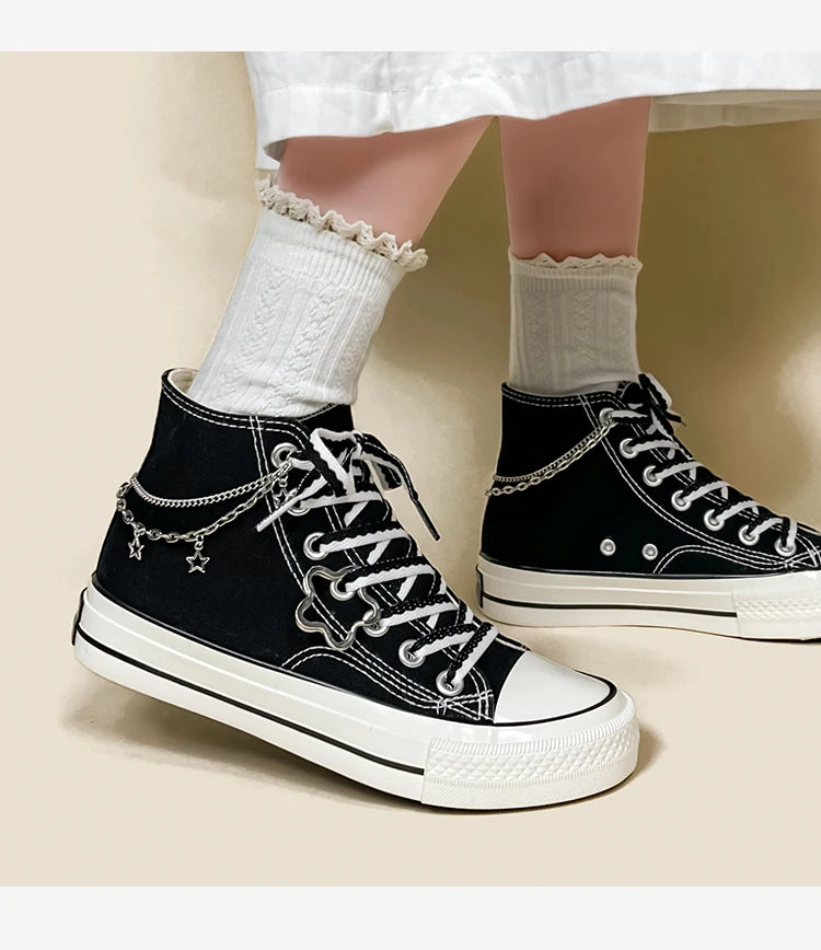 Amy and Michael Women's High Top Canvas Sneakers ATHLEXES
