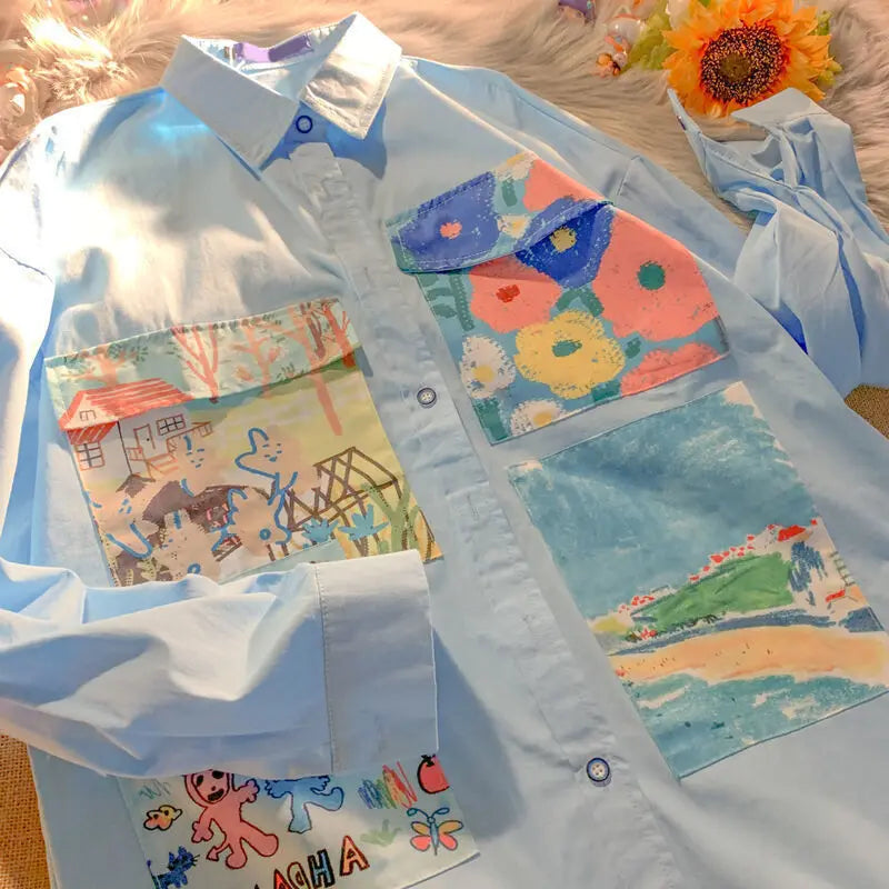 Sunny Batik Button-Up Shirt for Teens ATHLEXES