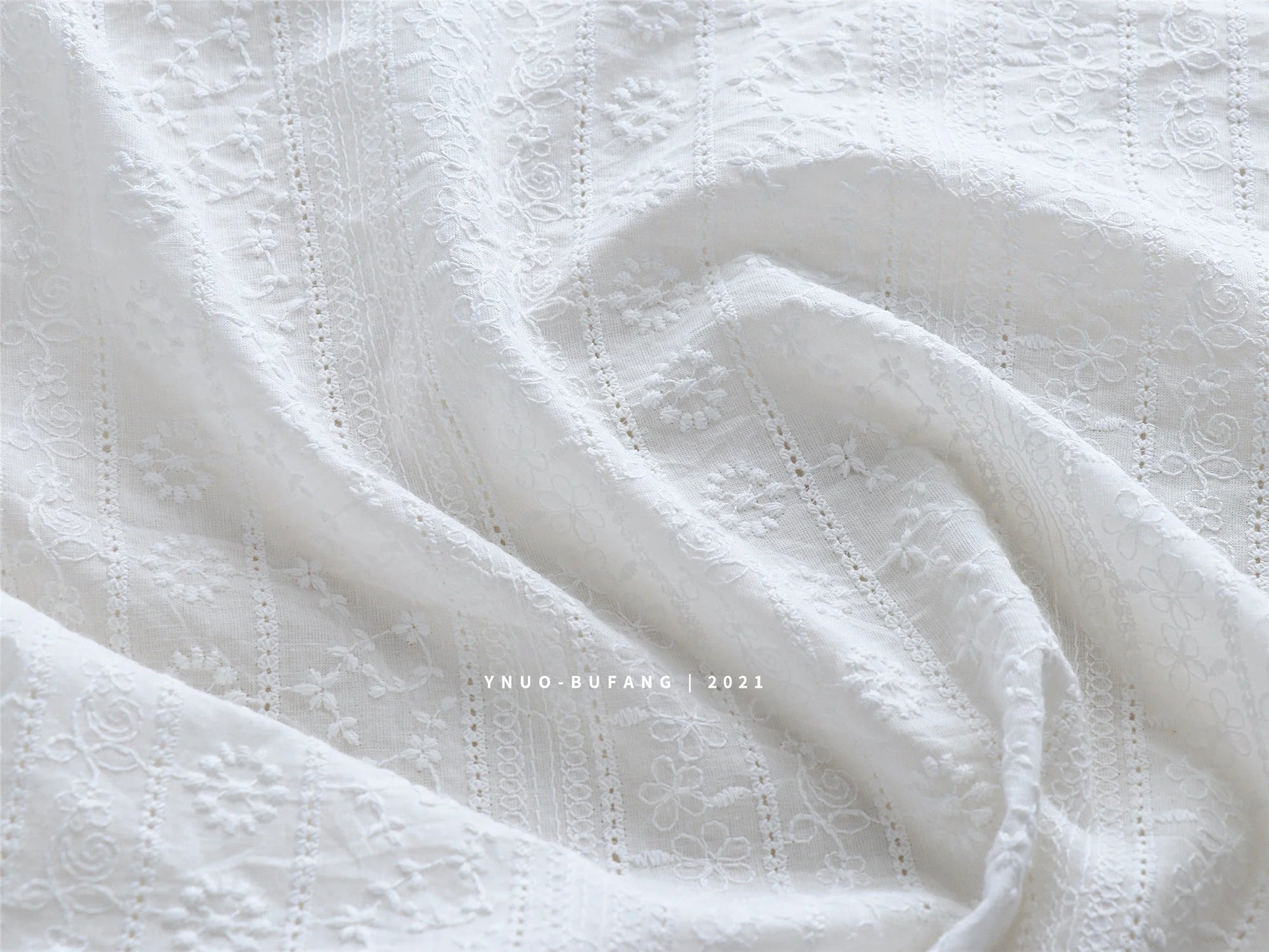 Embroidered Cotton Eyelet Fabric for Apparel ATHLEXES
