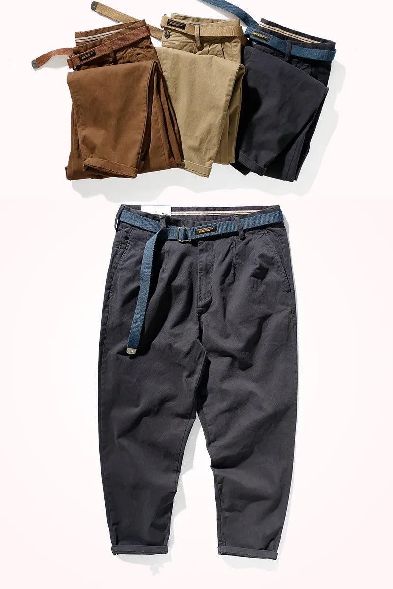 K2171 2024 Japanese Retro Loose Casual Pencil Pants for Men ATHLEXES