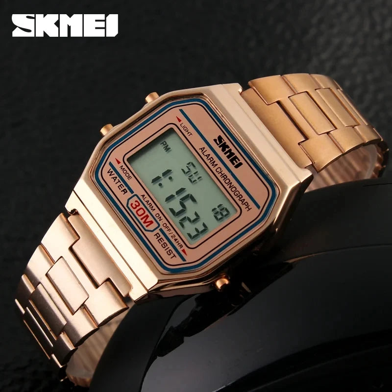 Skmei Elite Stainless Steel LED Sports Watch ATHLEXES
