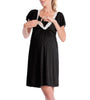 LuxeMaternity Lace Nightgown with Adjustable Belt ATHLEXES