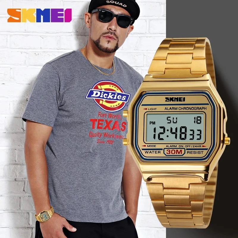 Skmei Elite Stainless Steel LED Sports Watch ATHLEXES