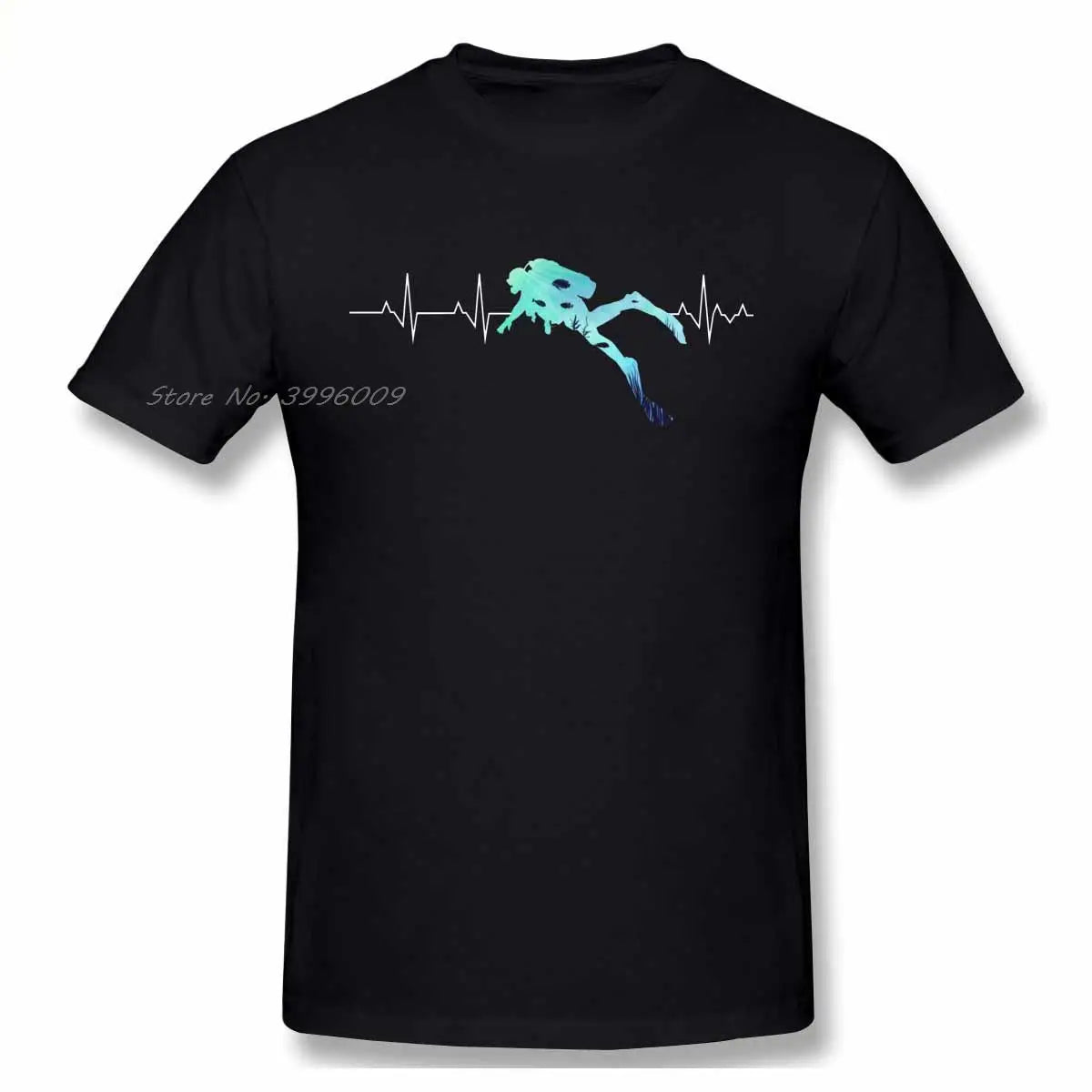 Scuba Diving Heartbeat Graphic T-Shirt ATHLEXES