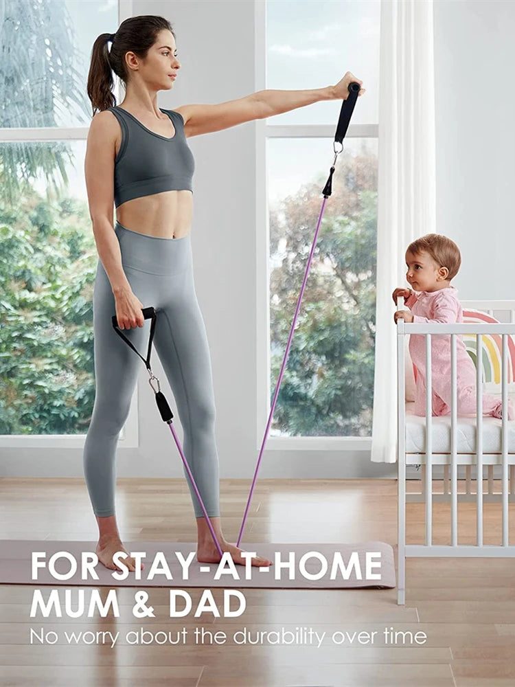 Premium Resistance Bands Set with Door Anchor & Straps ATHLEXES