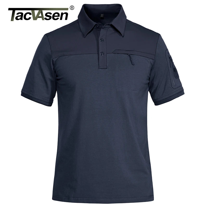 TACVASEN Men's Outdoor Polo Shirt with 2 Zipper Pockets ATHLEXES
