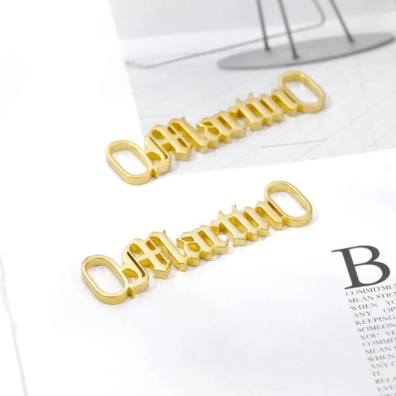 Custom Stainless Steel Nameplate Shoe Buckles for Best Friends ATHLEXES