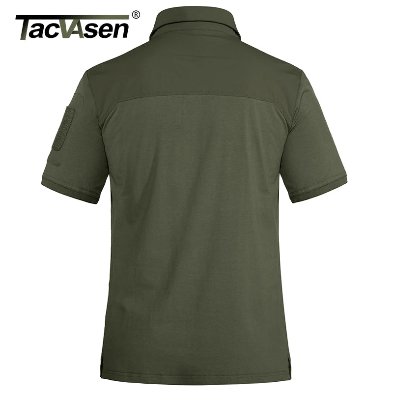 TACVASEN Men's Outdoor Polo Shirt with 2 Zipper Pockets ATHLEXES