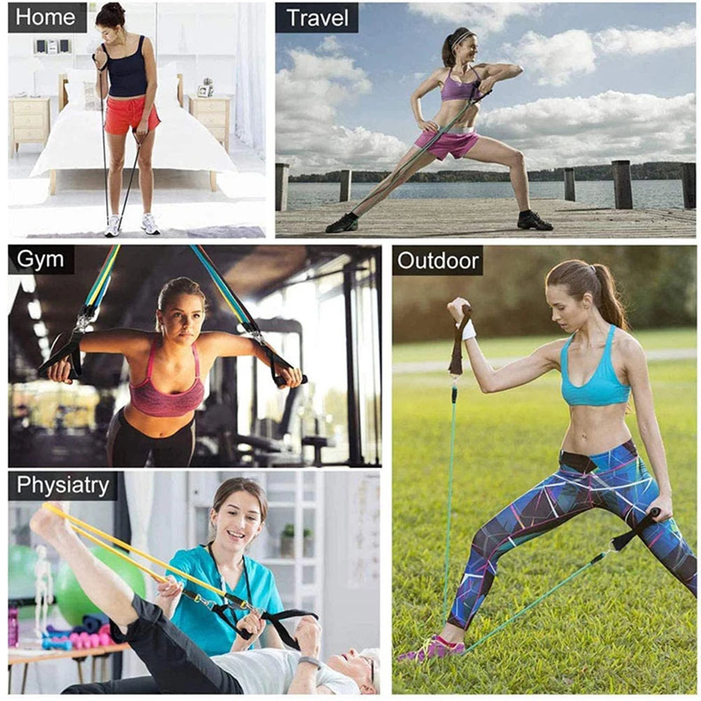 Premium Resistance Bands Set with Door Anchor & Straps ATHLEXES