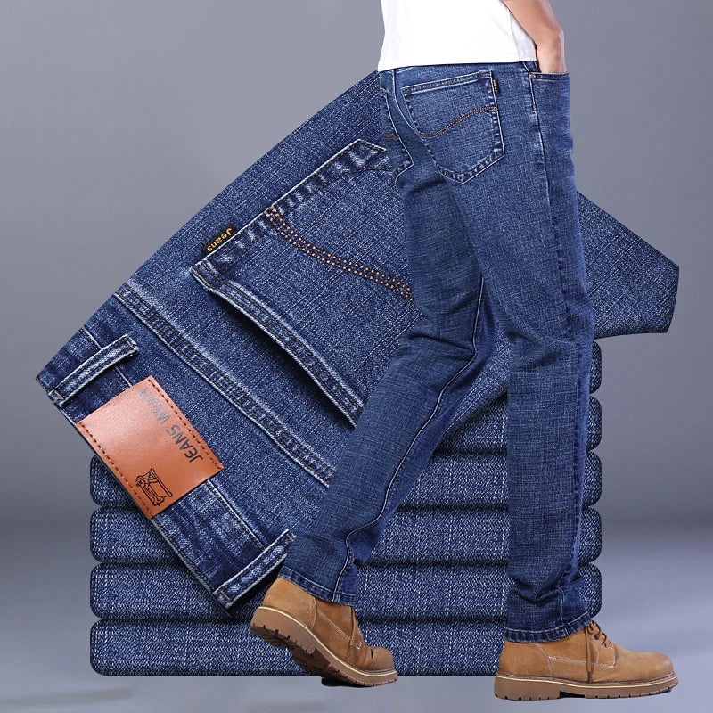 Blue Stretch Jeans & Black Denim Casual Trousers ATHLEXES