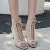 Hollow Mesh Peep Toe Stilettos: Summer High Heel Fashion ATHLEXES