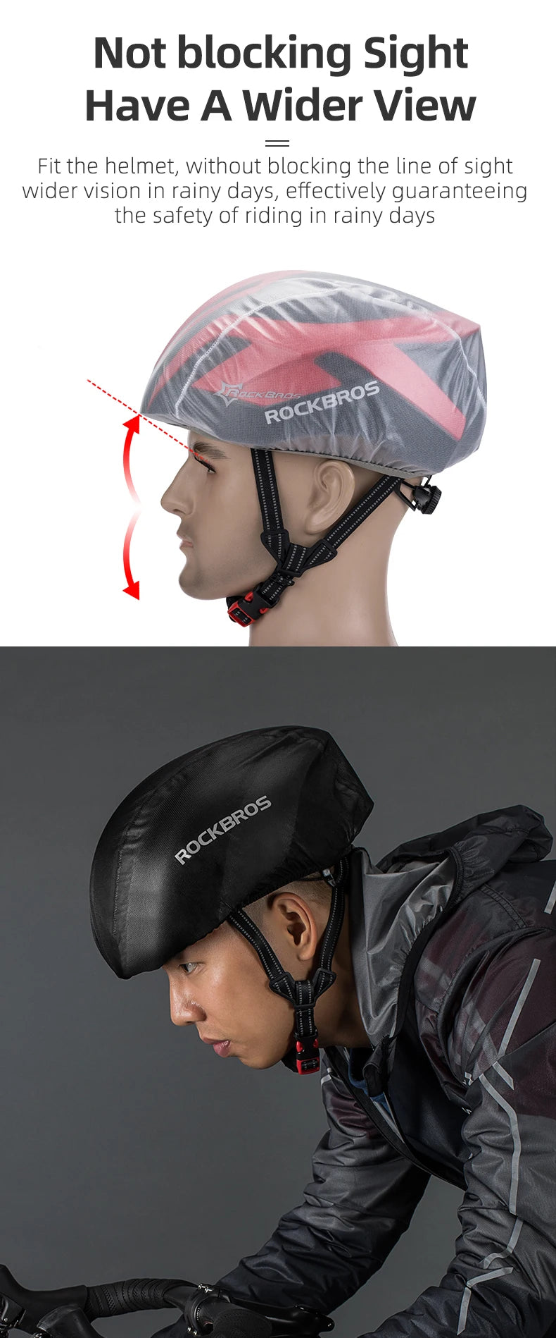 ROCKBROS Waterproof Helmet Rain Cover for Cycling ATHLEXES