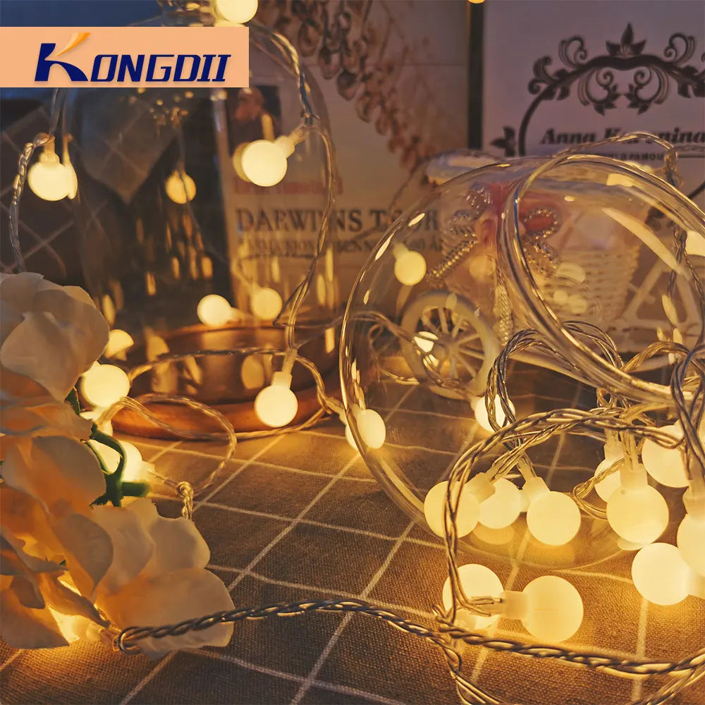 Luminous USB LED Ball Garland Fairy Lights ATHLEXES