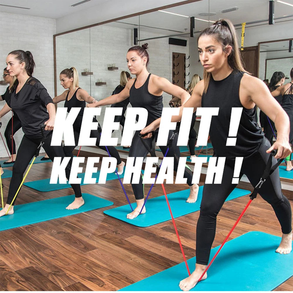 Premium Resistance Bands Set with Door Anchor & Straps ATHLEXES