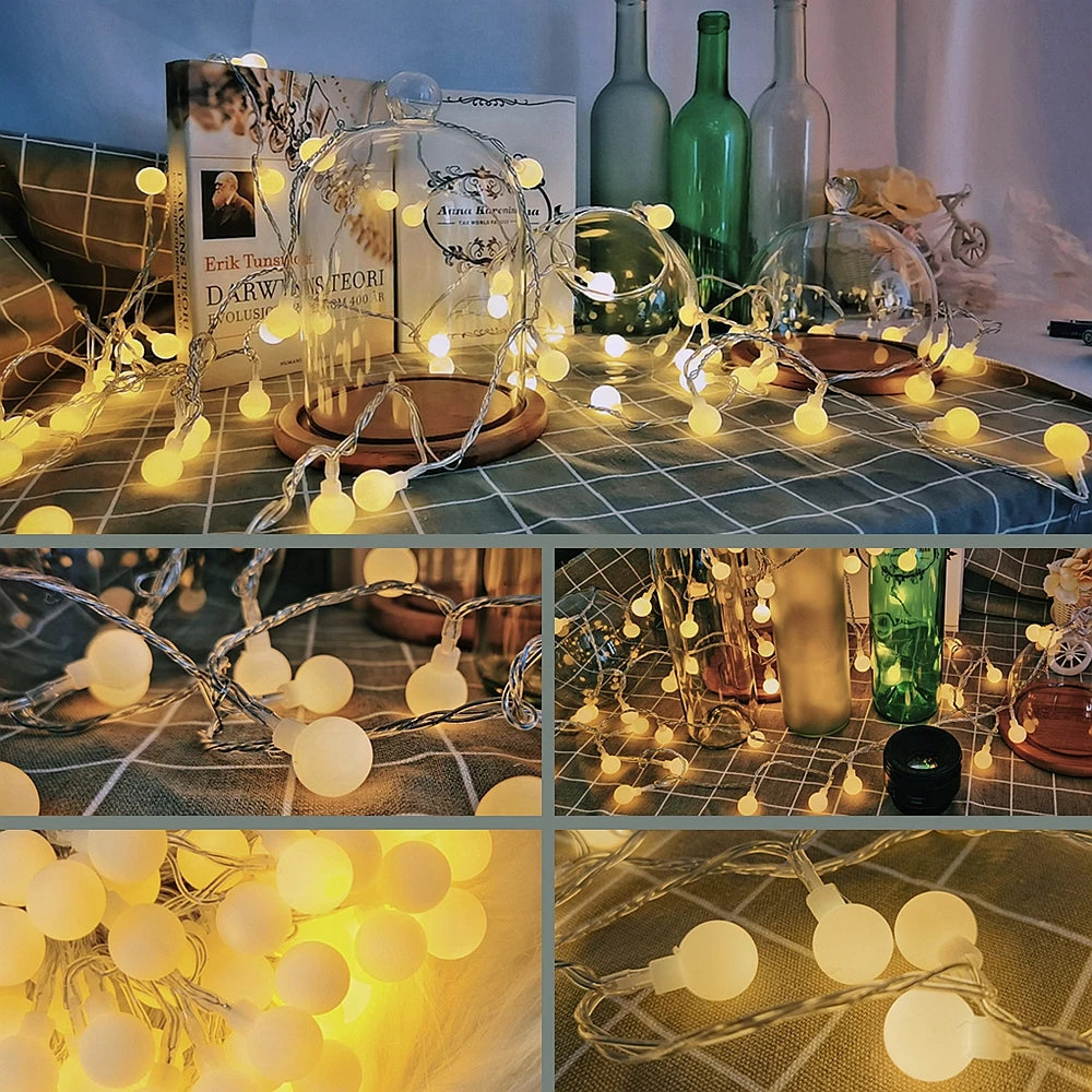 Luminous USB LED Ball Garland Fairy Lights ATHLEXES