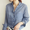 Luxe Linen Long Sleeve Chemisier Femme Blouse for Summer Fashion ATHLEXES