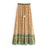 Bohemian Floral Ruffle Hem Midi Skirt ATHLEXES