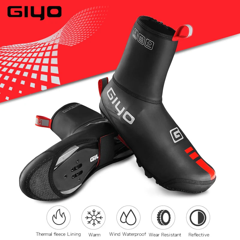 GIYO Waterproof Windproof Fleece Cycling Overshoes for Winter Ride ATHLEXES