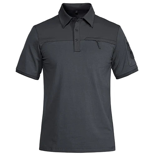 TACVASEN Men's Outdoor Polo Shirt with 2 Zipper Pockets ATHLEXES