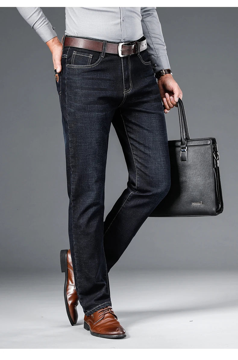 Shan Bao Classic Straight Stretch Denim Jeans ATHLEXES