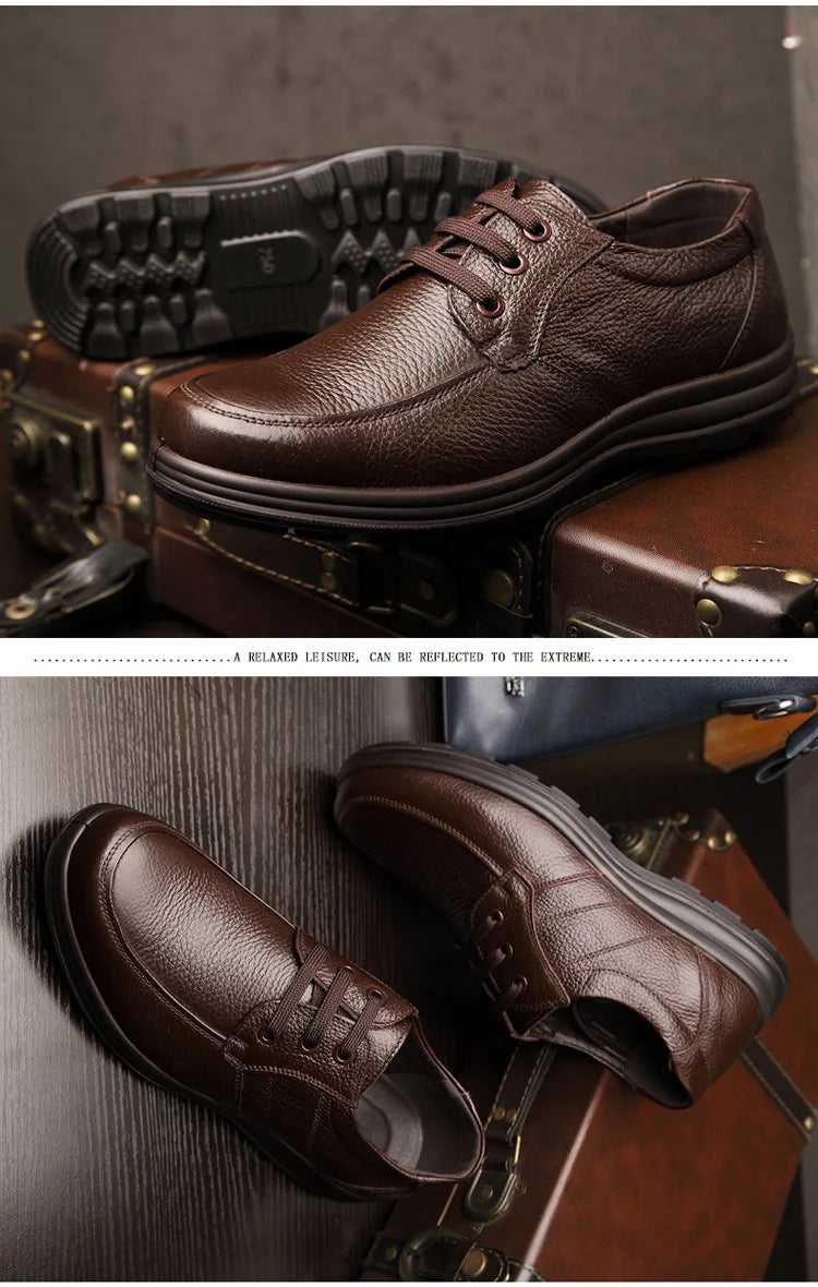 Luxurious Leather Casual Flats for Men - ZH740 ATHLEXES