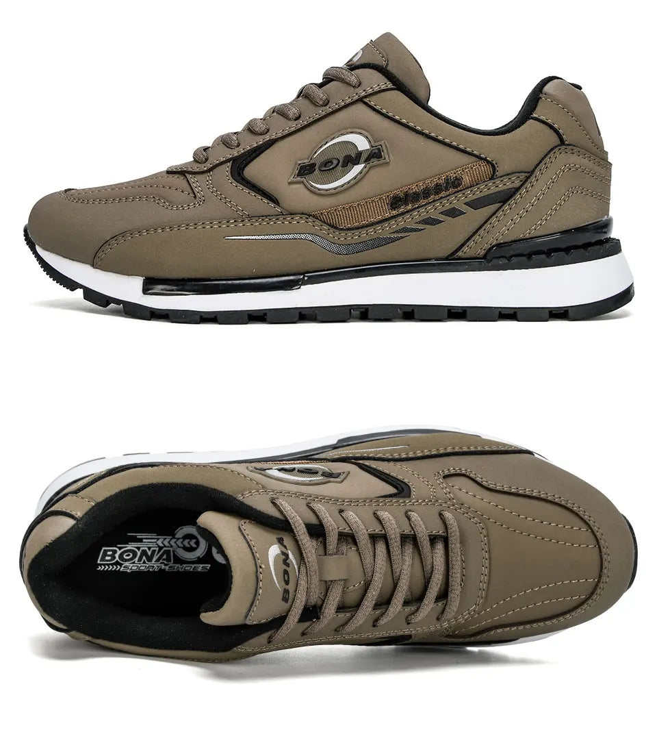 BONA Nubuck Leather Casual Sneakers for Men ATHLEXES