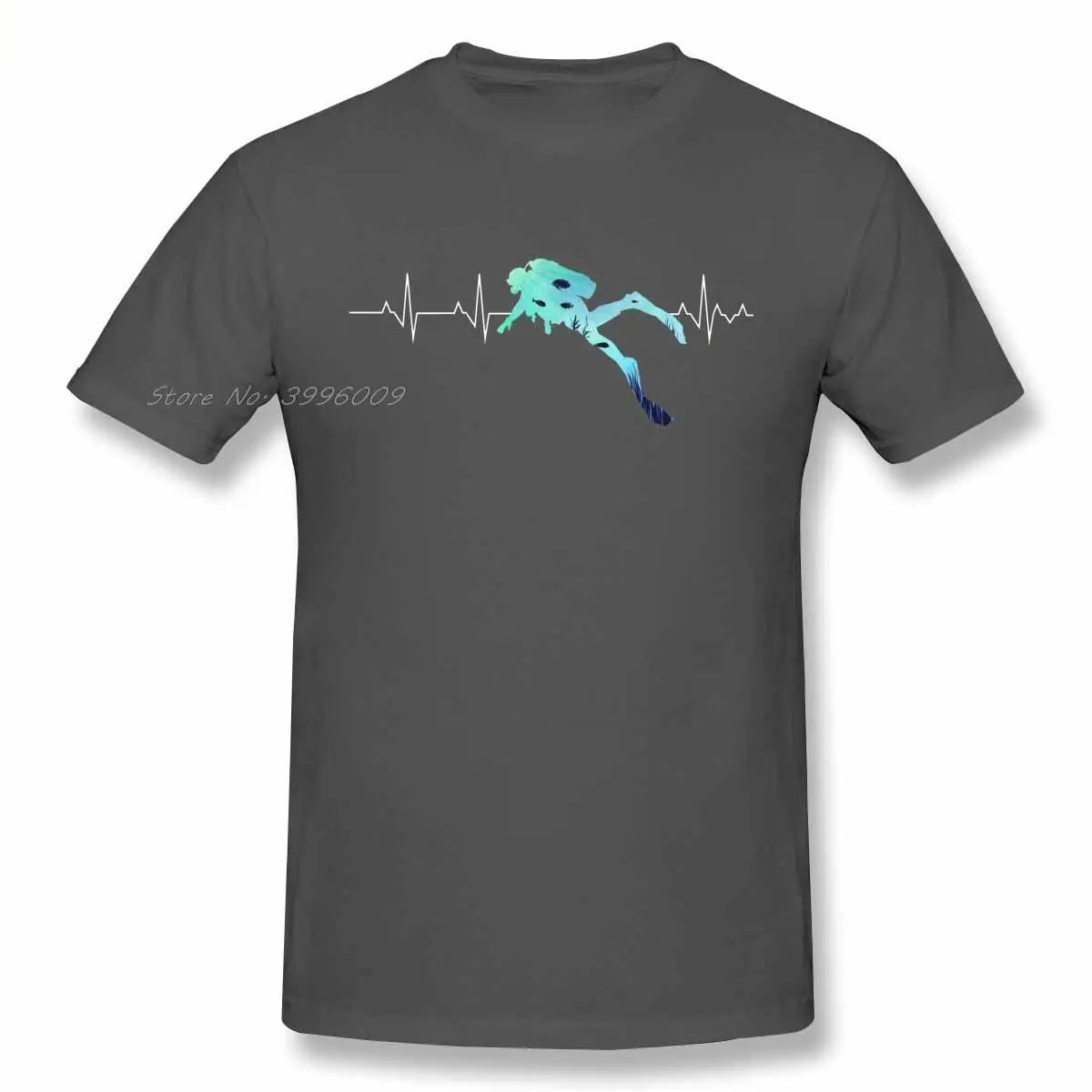 Scuba Diving Heartbeat Graphic T-Shirt ATHLEXES