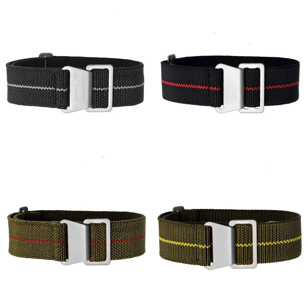 French Troops 60s Parachute Nylon Watch Strap 20mm 22mm ATHLEXES
